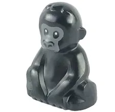 LEGO Animal Jungle BABY GORILLA with Dark Bluish Gray Face Pattern Part 5619pb01