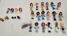 Lot of 27 Lego Friends Dolls & Accessories Minifigure  Dog Cat Girl Kids