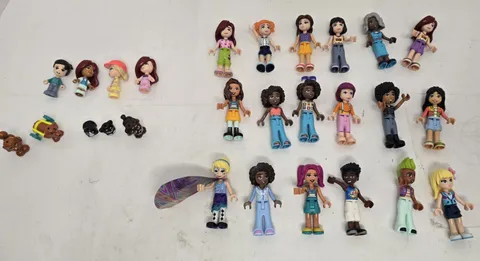 Lot of 27 Lego Friends Dolls & Accessories Minifigure  Dog Cat Girl Kids