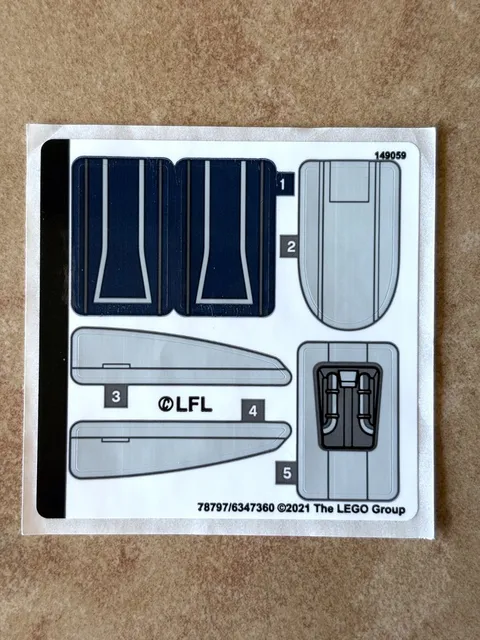 NEW LEGO | Sticker Sheet for Set 75316 - Star Wars Mandalorian Starfighter