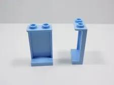 LEGO Lot of 2 Bright Light Blue 1x2x3 Wall Panels Q7