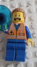 Lego City Construction Worker Emmett With Side Torso Crack Minifigure