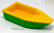 LEGO Bright Green Base Boat 8 x 16 x 3 with Yellow Top Spider-Man (28925 76134)