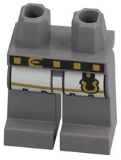 Lego New Castle Horse Knight Minifig LEGS Flat Silver White Surcoat Gold D509