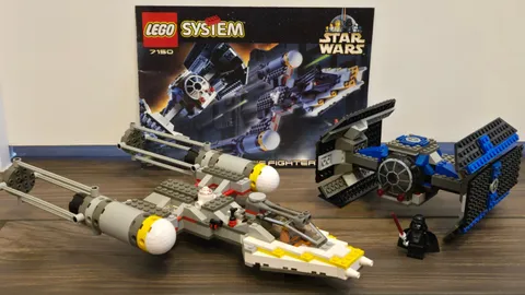 LEGO Star Wars: TIE Fighter & Y-Wing (7150) 100% complete set (1999) Darth Vader