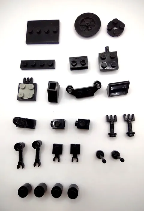 Lego Replacement Parts Lot of 25 Various Pieces Black