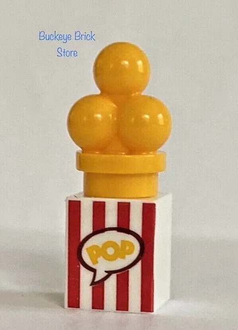 NEW Lego Minifigure Buttered POPCORN BAG Kitchen Snack Minifig Food
