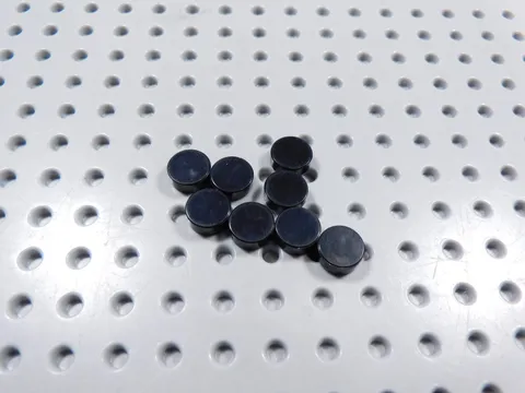 LEGO Lot of 8 Black 1x1 Round Smooth Tile Plates BF