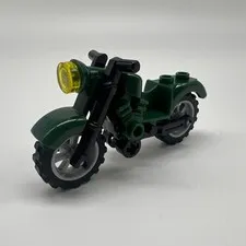 Lego Motorcycle Dark Green Vintage Dirt Bike Scooter Owen Jurassic World