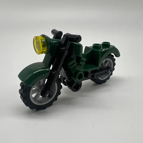 Lego Motorcycle Dark Green Vintage Dirt Bike Scooter Owen Jurassic World