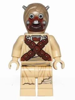 LEGO® Minifigure Star Wars sw0620 Tusken Raider Head Spikes Crossed Belts