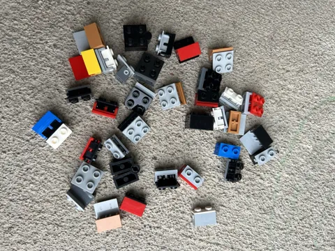 LEGO Hinge Bricks Brackets Studs On Side SNOT Parts Lot Mixed Colors⁠ SWL