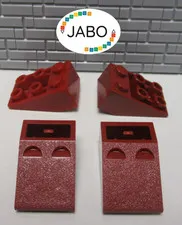 (C 3/9) LEGO 4x3747 Roof Brick Slope 33° Inverse Native 3x2 Dark Red