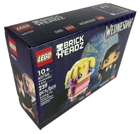 Lego 40750 BrickHeadz Wednesday & Enid 252 & 253 Retired New Sealed 10+ 239 Pcs