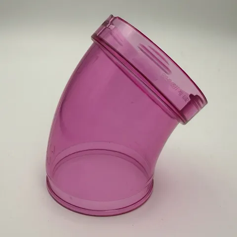 1x LEGO Transparent Dark Pink Cylinder Tube Curved (45°) (49737)