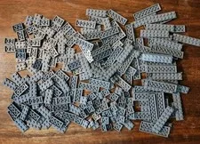 LEGO Dark Bluish Gray Plate 2X2, 2X3, 2X4, 2X6, 2x8 QTY 250. 50 Each, Brand New.