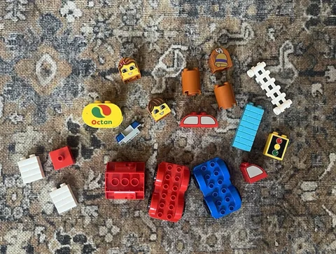 Lot of Lego Duplo Car Bases + Related Racing Legos