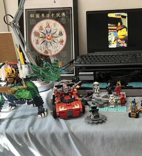 LEGO NINJAGO Minifigure Lot w/ Vehicles & Dragon - Plastic Figures