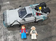 LEGO back To The Future DaLorean  With Minifigures