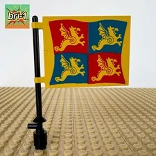 LEGO Castle, Black Knights: Blue/ Red Dragons 6 x 5 Flag, 2525px5, 6086, 1992