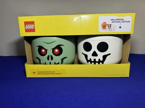 LEGO Halloween Special Edition Storage Head 2 Units (Skeleton & Zombie) LARGE