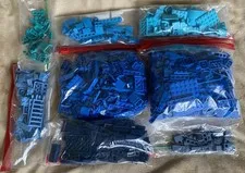 Mixed Blues Lego Pieces Lot 1 Lb. 14 Oz.