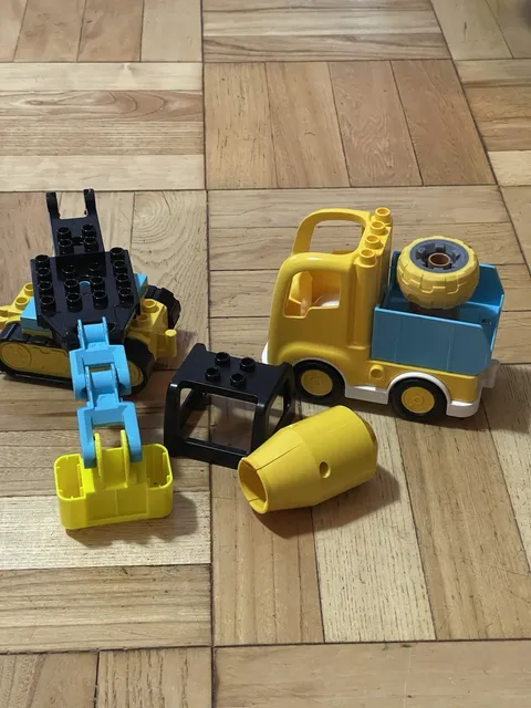 LEGO Duplo 10931 Construction Truck & Excavator Parts Lot - As-Is Incomplete