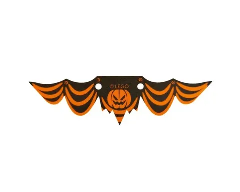 LEGO 21351 - Cloth Banner Flag with Pumpkin Jack O' Lantern and Black Gathers