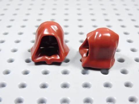 LEGO Lot of 2 Dark Red Cowl Hood Headgear Minifig BU