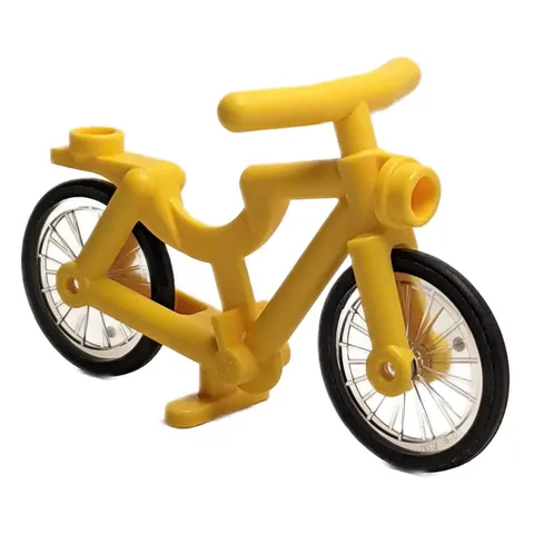 LEGO Friends Yellow Bicycle Bike Trans-Clear Wheels Black Tires 92851pb01