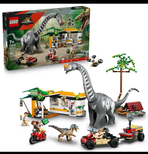 LEGO® Jurassic World Raptor & Titanosaurus Tracking Mission Dinosaur Toy 76973