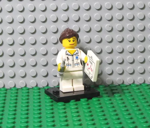 LEGO Collectible Minifigures Series 1 Nurse Minifigure Complete Set