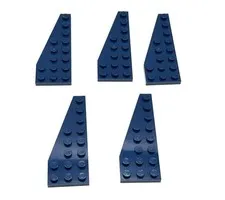 LEGO 5x Dark Bluish Gray Wedge, Plate 8 x 3 inv.611