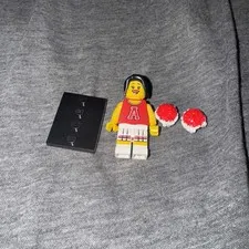 LEGO Minifigures Cheerleader Minifigure w/ Red & White Pom-Poms