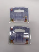Lego BAM Packaging Empty Set Of 2 Holiday Package Only No Blocks