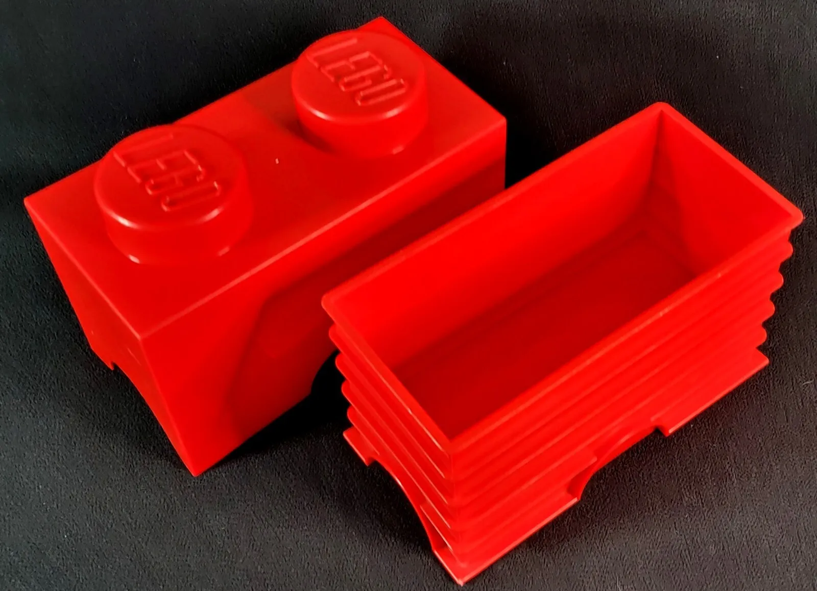 Lego 2 x 1 Stud Stackable Storage Brick Bin Box Container 4002 2012 Red