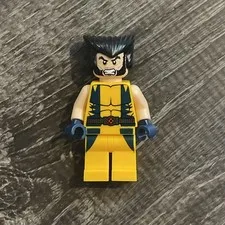 LEGO Wolverine Super Heroes Minifigure with Hair Dark Blue Hands