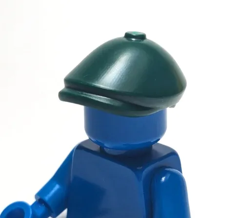 Lego - Minifigure Headgear - Dark Green, Paperboy Newsboy, Hat Cap