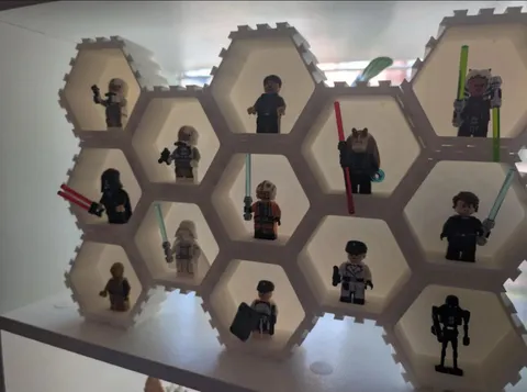 Lego Hexagon Display For Lego Mini-figures (stackable) (set Of 5)