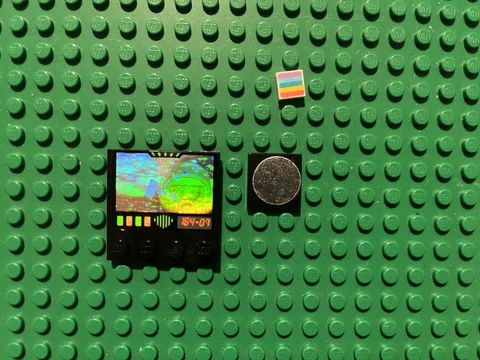 LEGO Space Exploriens 4 x 4 Black Holographic Monitor Sticker & 2x2 Star Pattern