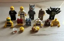 LEGO CMF Minifigure Parts & Accessories Bulk Lot - Simpsons, Spartan, Karate