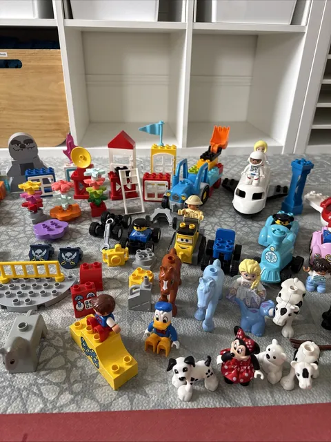 Lego Duplo Lot Figures, Cars, Train, Planes, Mixed Pieces