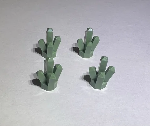 Lego Lot Of 4 Sand Green Rock Rocks Crystals Crystal New City Mine Gem Stone