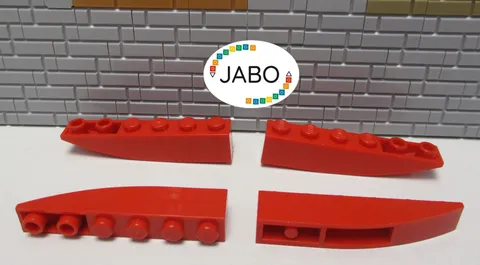 (G1/12/1) LEGO 4x 42023 Arch Brick Slant Brick Negative Inverted 6x1 Red
