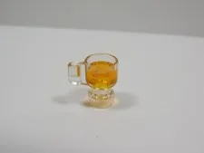 LEGO Trans Clear Cup Stein Mug w/ Trans Orange Drink Minifig Q7