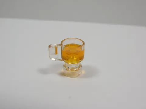 LEGO Trans Clear Cup Stein Mug w/ Trans Orange Drink Minifig Q7