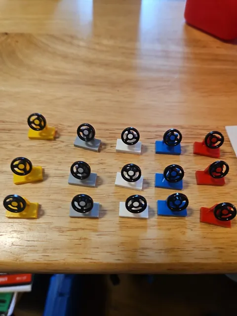 LEGO Steering Wheel Set of 15 Mixed Assorted Colors Car Truck Space Minifigure