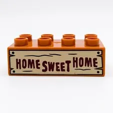 LEGO DUPLO Theme Brick Home Sweet Home Hook Disney Cars Brown 2x4 10856 3011pb045