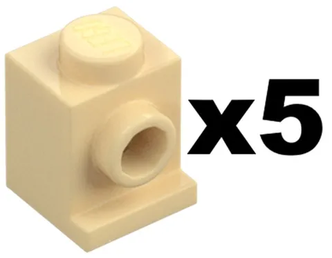 Lego Part 4070 BRICK Headlight Tan Modified 1 x 1 Stud Qty 5 TN03