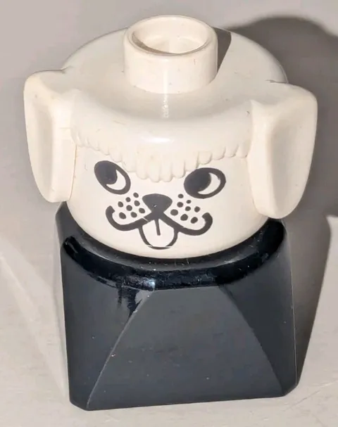 LEGO DUPLO CHUNKY DOG MINIFIGURE HEAD PUPPY FIGURE MINIFIGURE MINIFIG VINTAGE
